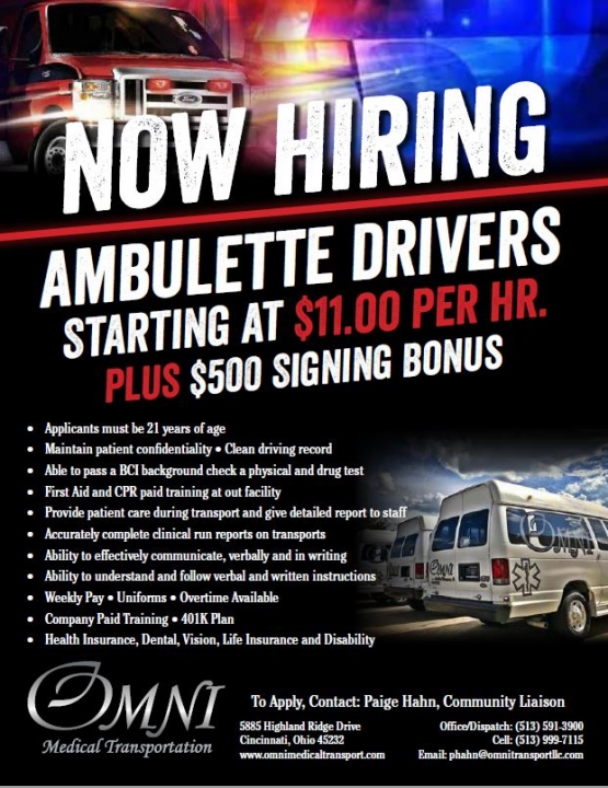 wheelchair van driver job openings